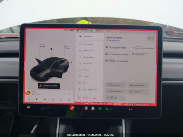 5YJYGDEE8MF100378 Tesla Model Y Long Range Dual Motor All-wheel Drive