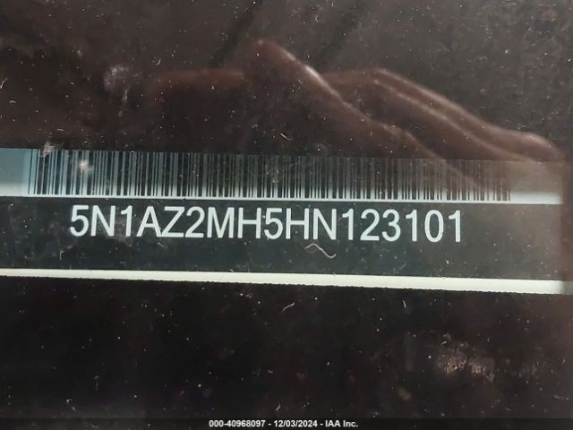5N1AZ2MH5HN123101 Nissan MURANO SL
