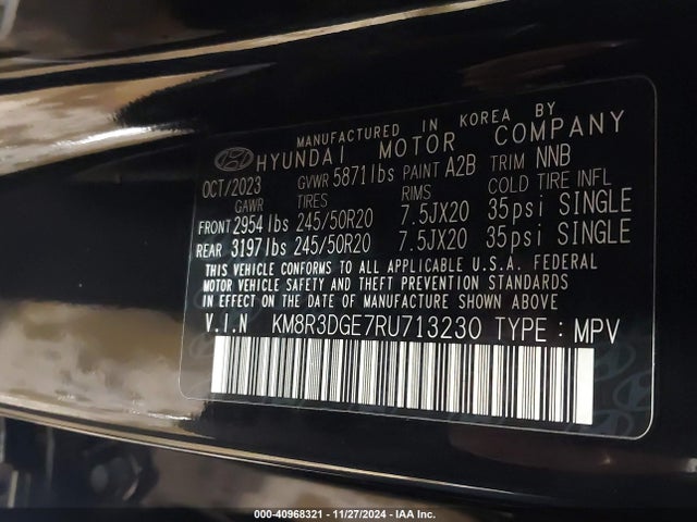 Hyundai Palisade Xrt 2024 KM8R3DGE7RU713230 Image 9