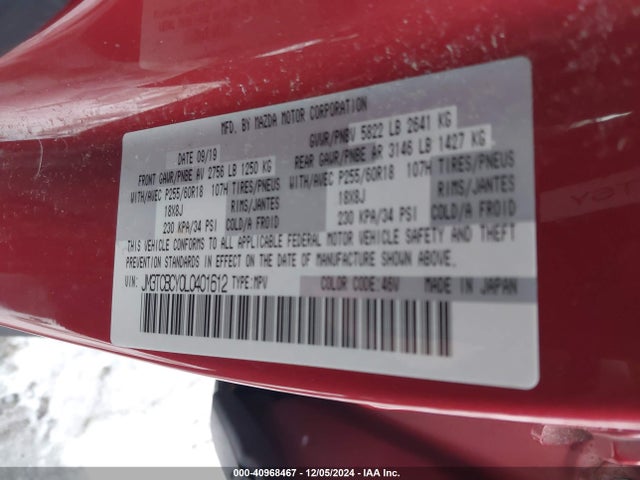 Mazda Cx-9 Touring 2020 JM3TCBCY0L0401612 Image 9