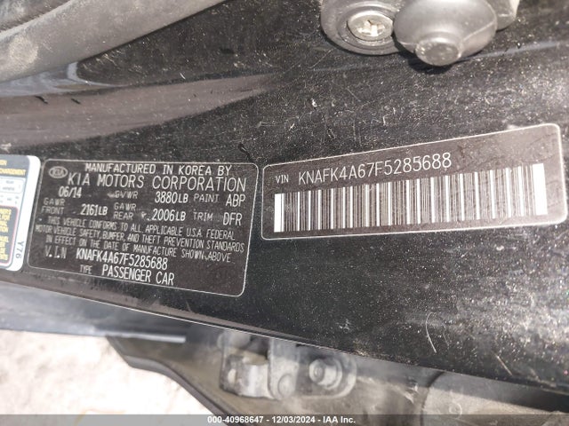 KIA FORTE LX 2015 KNAFK4A67F5285688 Image 9