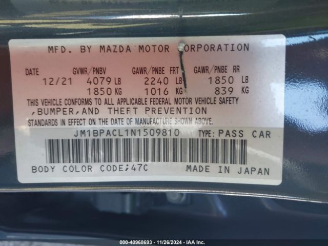 JM1BPACL1N1509810 Mazda Mazda3 Carbon Edition
