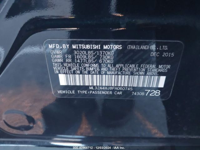 ML32A4HJ8FH060745 Mitsubishi Mirage Rf