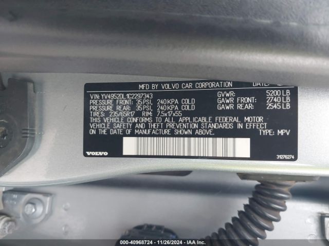 2012 VOLVO XC60 YV4952DL1C2297343 Photo 8