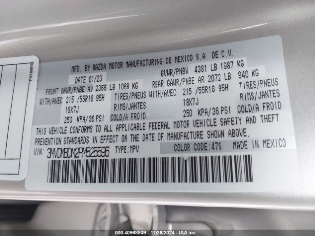3MVDMBDM2PM525596 Mazda Cx-30 2.5 S Premium