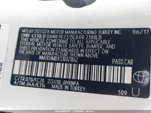 NMTKHMBX3JR021862 Toyota C-HR XLE