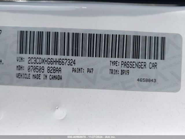 2C3CDXHG6HH667324 Dodge Charger Sxt Rwd