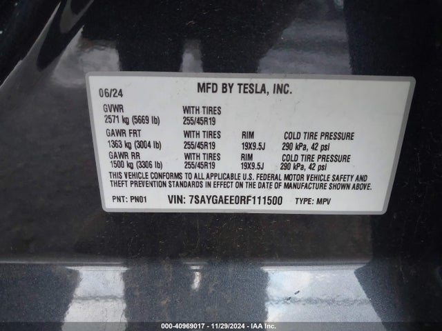 2024 TESLA MODEL Y 7SAYGAEE0RF111500 Photo 8