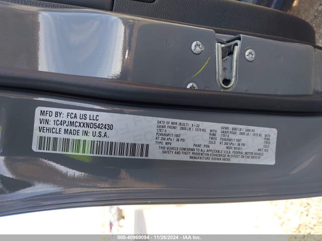Jeep Cherokee X 4x4 2022 1C4PJMCXXND542430 Image 9