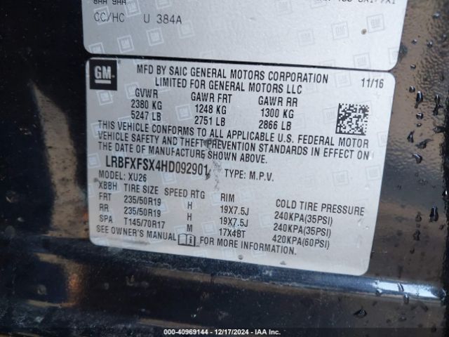 LRBFXFSX4HD092901 Buick Envision Premium Ii
