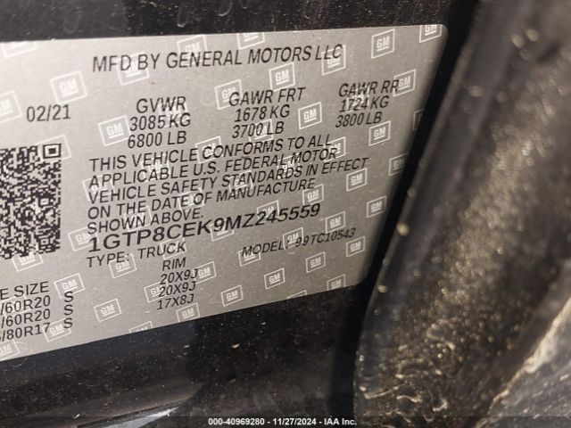 1GTP8CEK9MZ245559 GMC Sierra 1500 2wd  Short Box Elevation