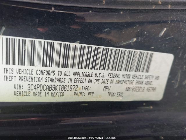 3C4PDCAB9KT861672 Dodge Journey Se Value Package