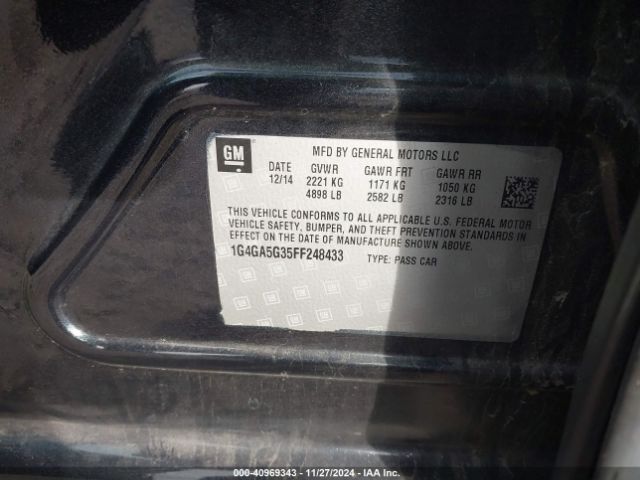 1G4GA5G35FF248433 Buick Lacrosse
