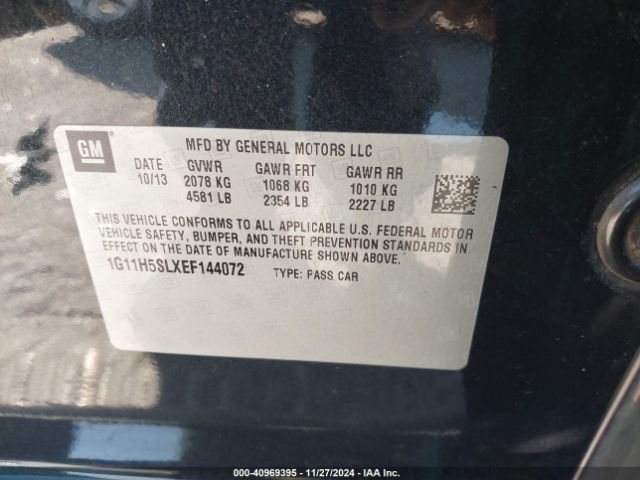 1G11H5SLXEF144072 Chevrolet Malibu 1lz
