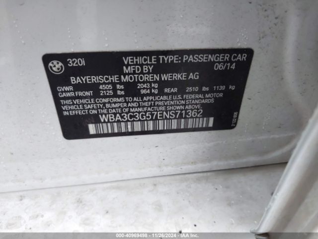 WBA3C3G57ENS71362 BMW 320i Xdrive
