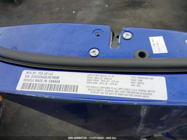 2C3CDZAG0LH214590 Dodge Challenger Sxt