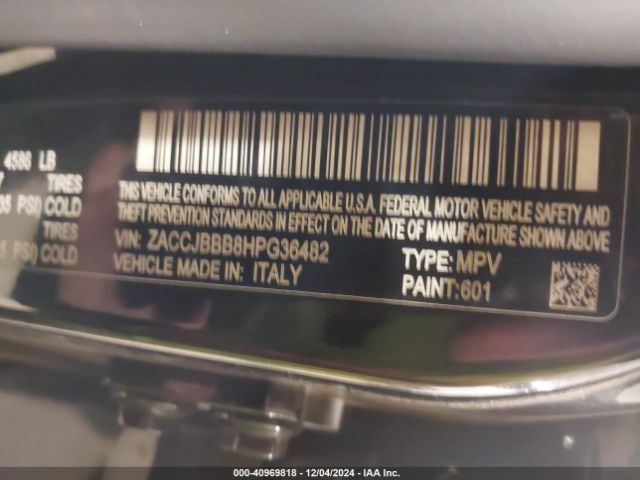 ZACCJBBB8HPG36482 Jeep Renegade Latitude 4x4