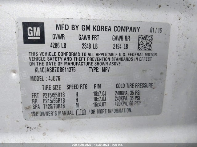 Buick Encore 2016 KL4CJASB7GB611375 Image 9