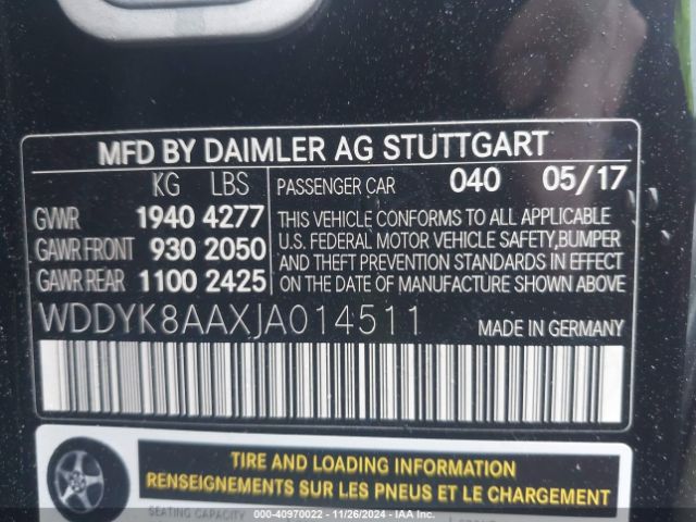 2018 MERCEDES-BENZ AMG GT C WDDYK8AAXJA014511 Photo 8