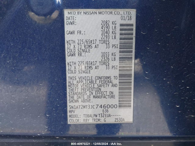Nissan ROGUE S 2018 5N1AT2MT3JC746000 Image 9