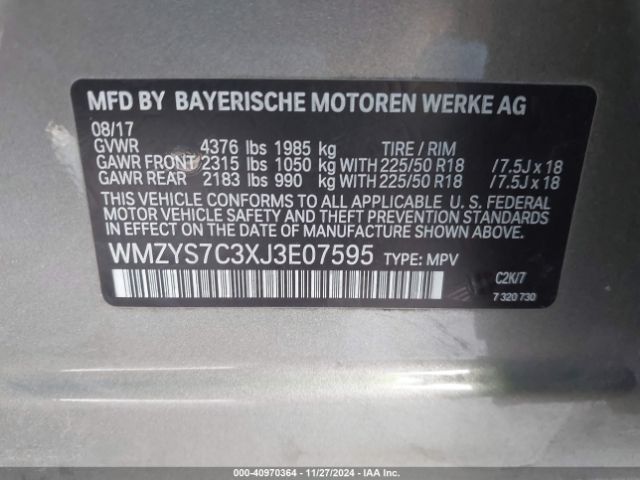 WMZYS7C3XJ3E07595 Mini Countryman Cooper