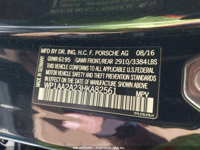 WP1AA2A23HKA82561 Porsche Cayenne Platinum Edition
