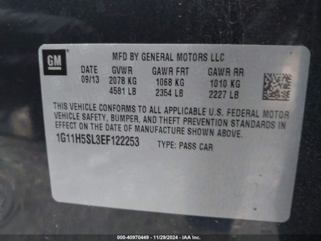 1G11H5SL3EF122253 Chevrolet Malibu 1lz