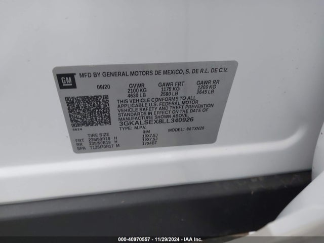 3GKALSEX8LL340926 GMC Terrain Fwd Denali