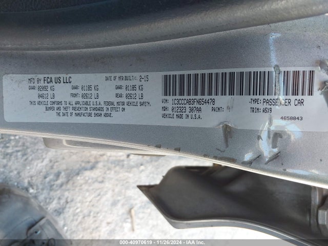 1C3CCCAB3FN654478 Chrysler 200 Limited
