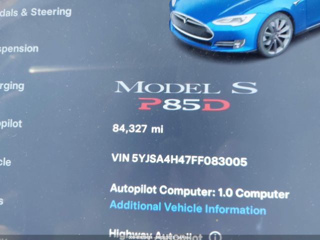 5YJSA4H47FF083005 Tesla Model S 85d/p85d