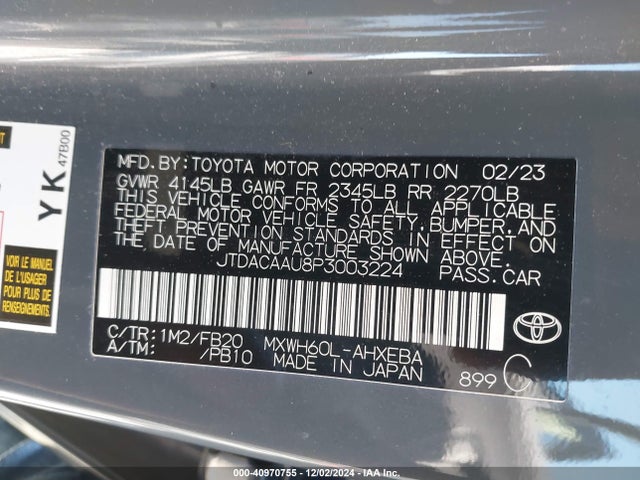 Toyota Prius Le 2023 JTDACAAU8P3003224 Image 9