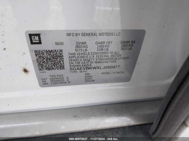 5GAEVBKWXLJ260877 Buick Enclave Awd Premium
