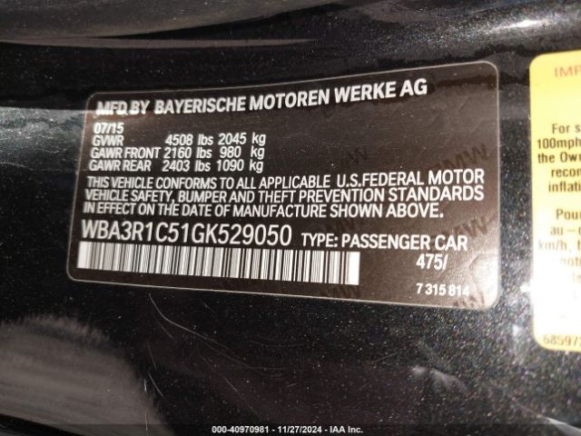 WBA3R1C51GK529050 BMW 435i