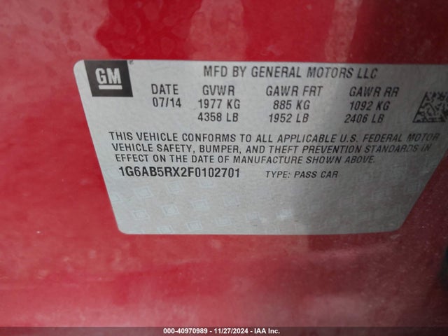 2015 CADILLAC ATS 1G6AB5RX2F0102701 Photo 8