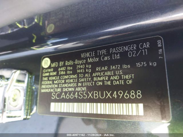 2011 ROLLS-ROYCE GHOST SCA664S5XBUX49688 Photo 8