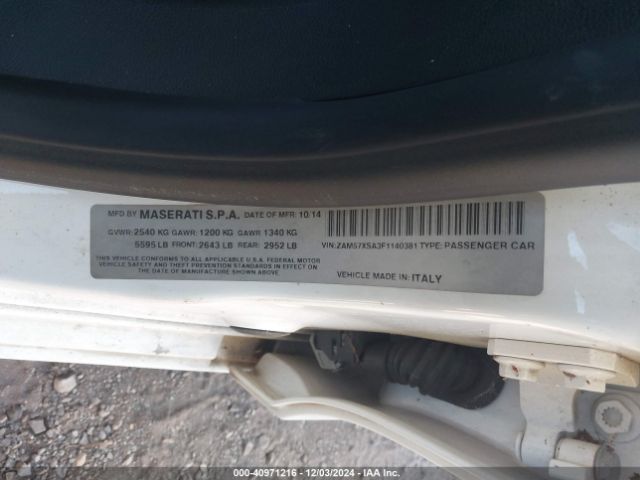ZAM57XSA3F1140381 Maserati Ghibli