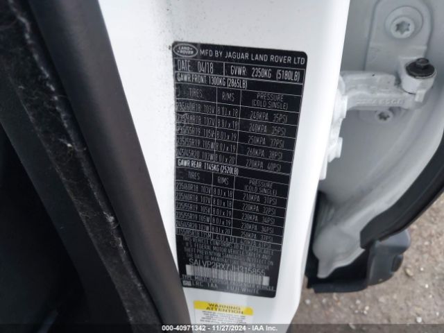 SALVP2RX7JH315855 Land Rover Range Rover Evoque Se/se Premium