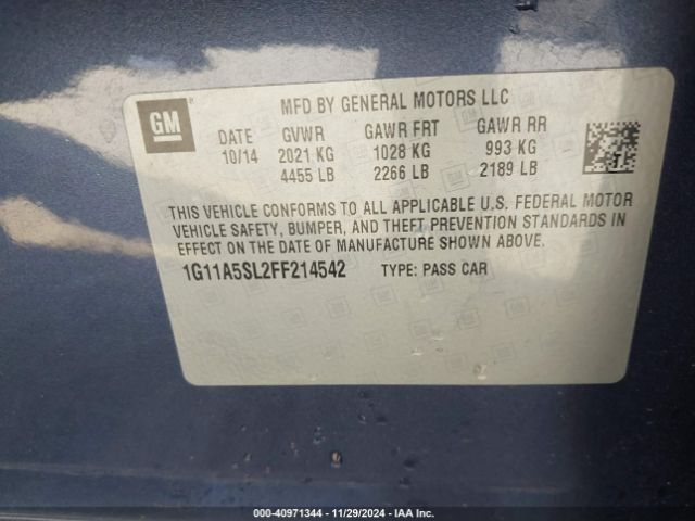 1G11A5SL2FF214542 Chevrolet Malibu 1fl