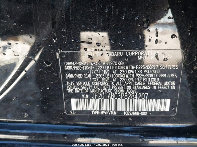 Subaru Crosstrek 2023 JF2GTABC3P8284207 Image 9