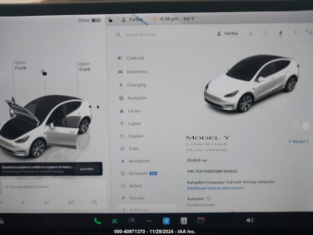 2022 TESLA MODEL Y 7SAYGDEE5NF362492 Photo 6
