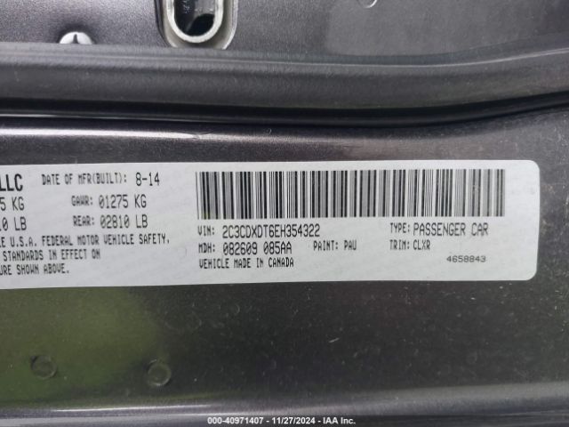 2C3CDXDT6EH354322 Dodge CHARGER R/T