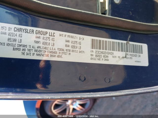 2C3CDXBG2EH324224 Dodge Charger Se