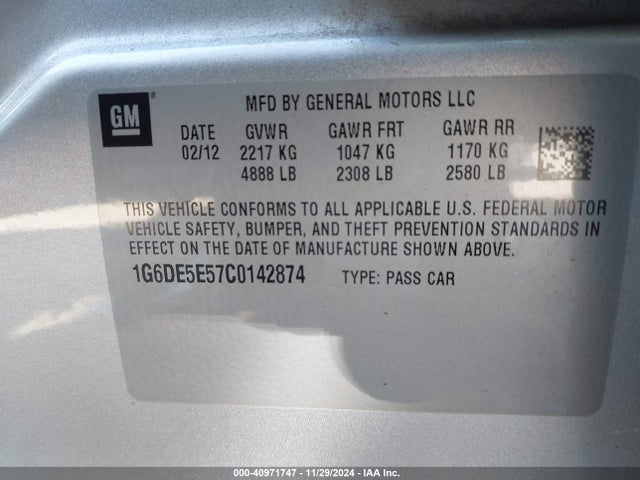 2012 CADILLAC CTS 1G6DE5E57C0142874 Photo 8