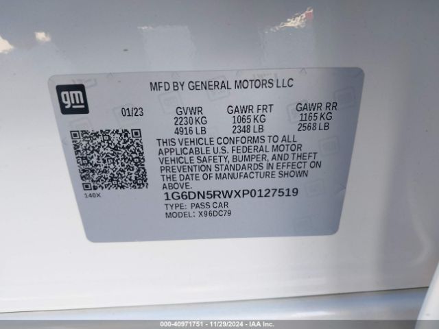 1G6DN5RWXP0127519 Cadillac Ct5 Premium Luxury