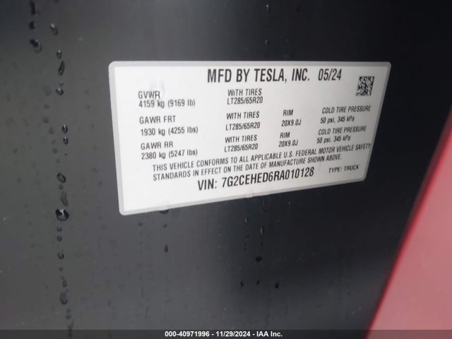 2024 TESLA CYBERTRUCK 7G2CEHED6RA010128 Photo 8