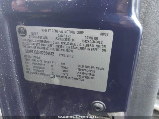 2008 SAAB 9-7X 5S3ET13S682804412 Photo 8