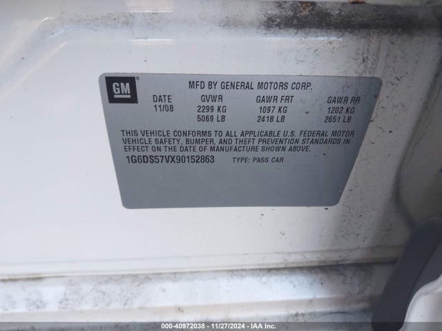 2009 CADILLAC CTS 1G6DS57VX90152863 Photo 8