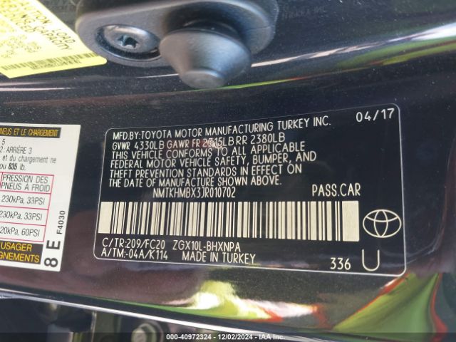 NMTKHMBX3JR010702 Toyota C-hr Xle Premium