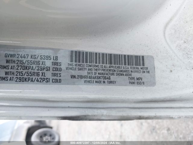 ZFBHRFAB4K6N70646 RAM Promaster City Tradesman