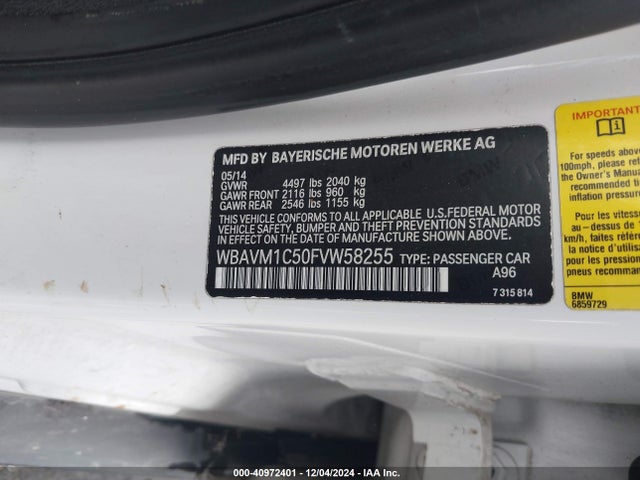 WBAVM1C50FVW58255 BMW X1 Sdrive28i